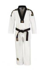 01242 01242 - Taekwondo V- Hals zwart geborduurd